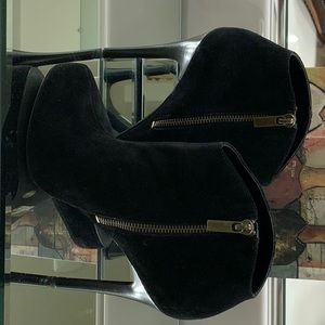 Jessica Simpson Black Suede Ankle Boots
